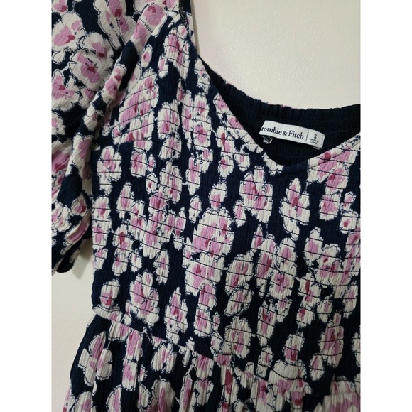 Abercrombie & Fitch Midi Dress Y2K Milkmaid Floral Cottagecore Fairycore Vacay - Picture 2 of 10